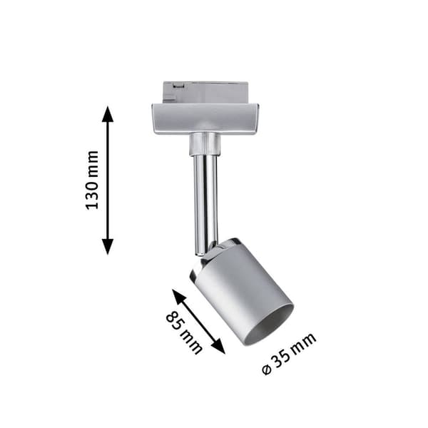 Paulmann Pure II Högvolt-skensystem URail GU10 10 W LED Krom (matt), Krom