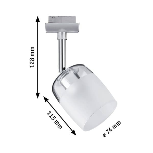 Paulmann Blossom Högvolt-skensystem URail G9 10 W LED Krom (matt), Satin