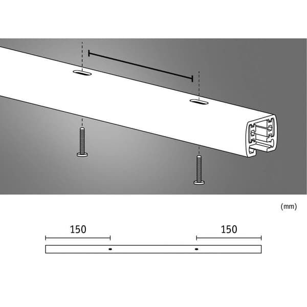 Paulmann URail 96854 Högspänningsystem-komponent Krom (matt)