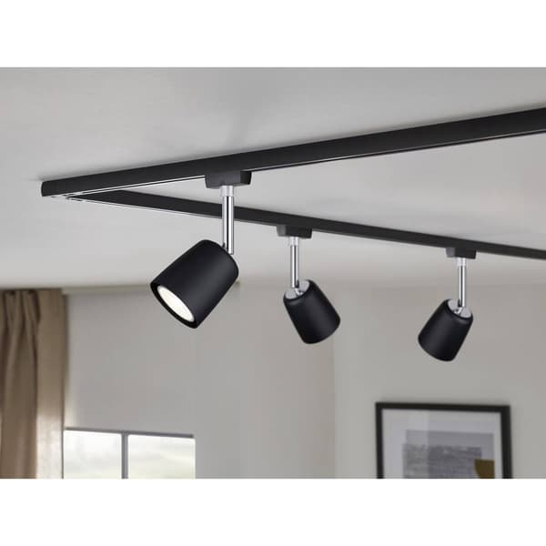 Paulmann Cover Högvolt-skensystem URail GU10 10 W LED Svart (matt), Krom