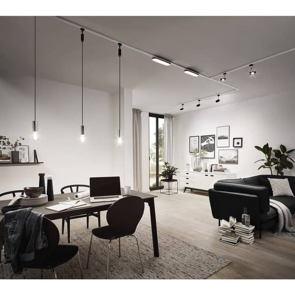 Paulmann Panel Loop Högvolt-skensystem URail LED fast installerad 7 W LED Svart (matt), Krom
