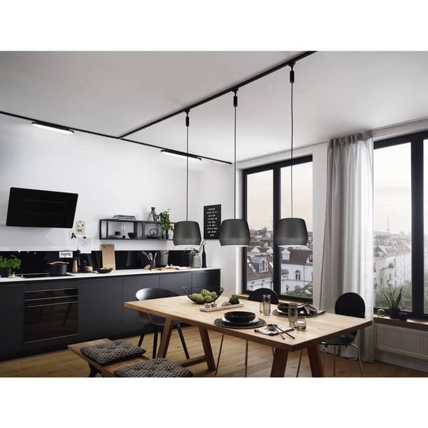 Paulmann Panel Loop Högvolt-skensystem URail LED fast installerad 7 W LED Svart (matt), Krom