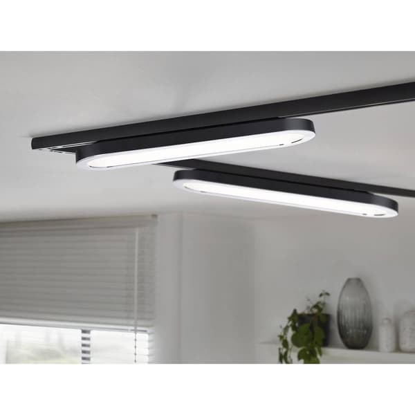 Paulmann Panel Loop Högvolt-skensystem URail LED fast installerad 7 W LED Svart (matt), Krom