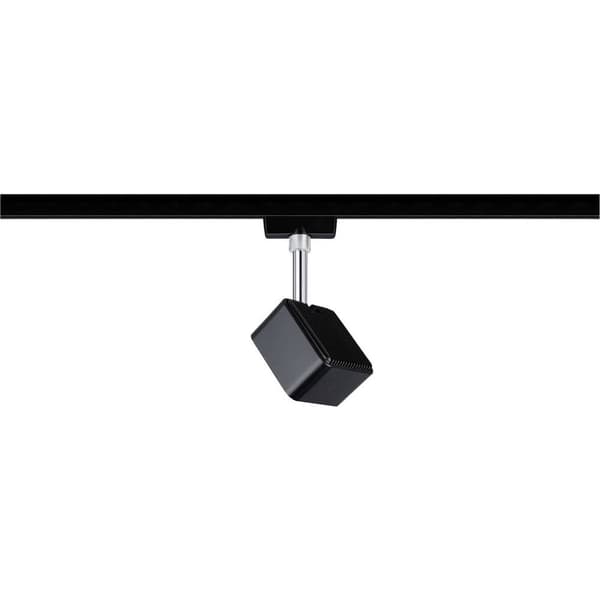 Paulmann Cube Högvolt-skensystem URail LED fast installerad 8 W LED Svart (matt), Krom