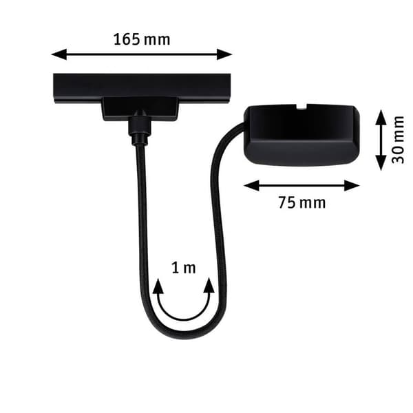 Paulmann  96916 Konstruktionssystem-komponent  Matare  Svart (matt)