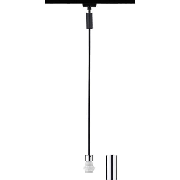 Paulmann Högvolt-skensystem 1-fasig E27 20 W LED Svart (matt), Krom