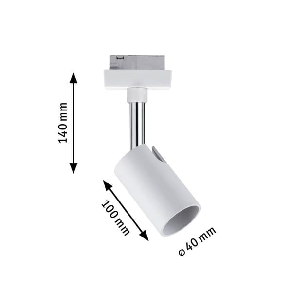 Paulmann Pure I Högvolt-skensystem URail GU10 10 W LED Vit, Krom