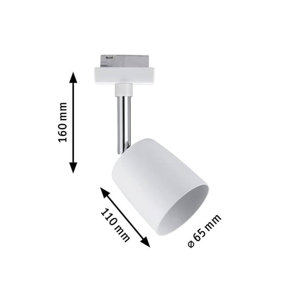 Paulmann Cover Högvolt-skensystem URail GU10 10 W LED Vit, Krom