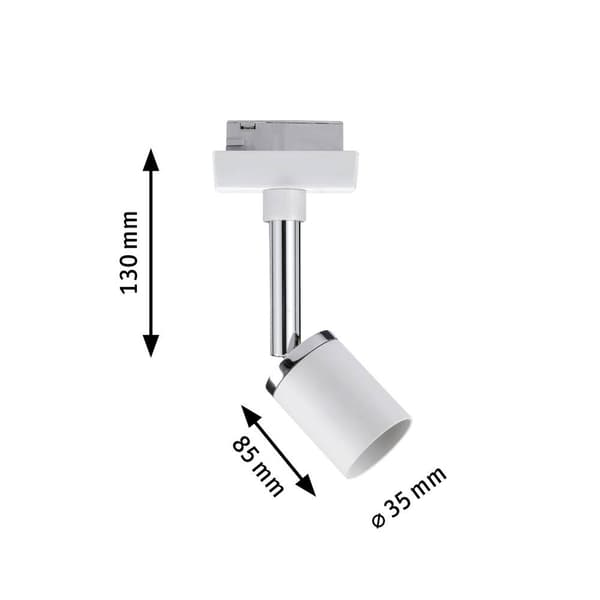 Paulmann Pure II Högvolt-skensystem URail Vit, Krom