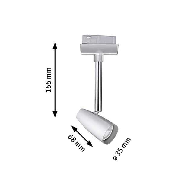 Paulmann Barelli Högvolt-skensystem URail GU10 10 W LED Krom, Krom (matt)