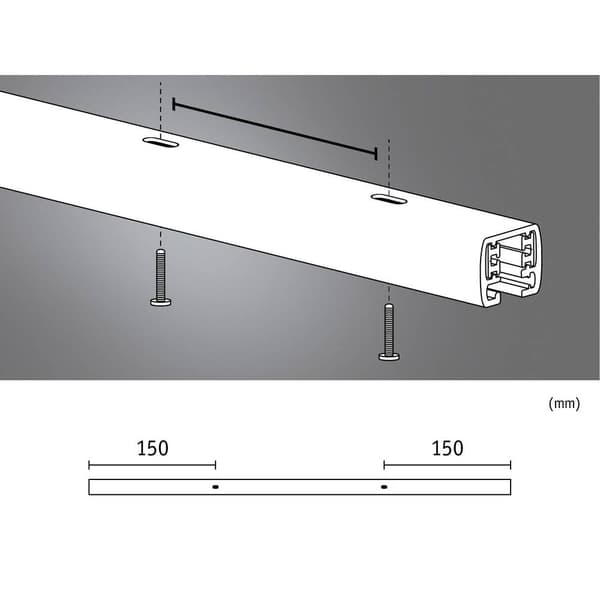 Paulmann URail 97682 Högspänningsystem-komponent  Skena  Vit