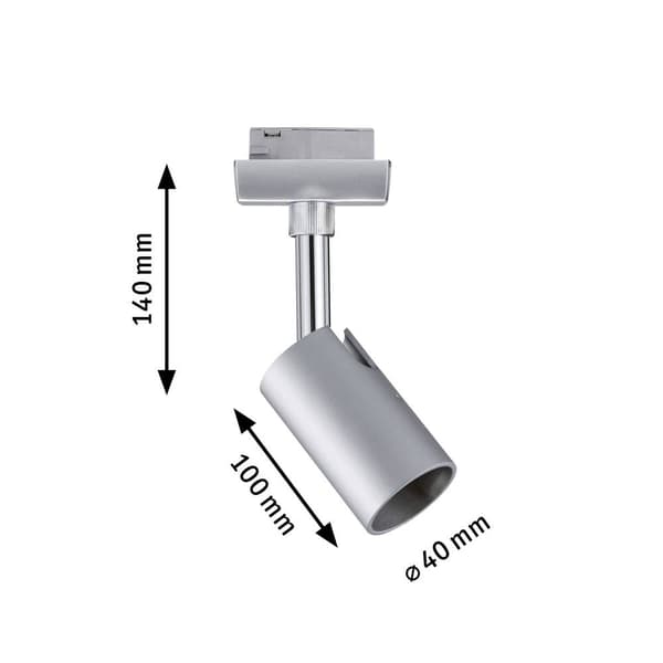 Paulmann Pure I Högvolt-skensystem URail GU10 10 W LED Krom (matt), Krom