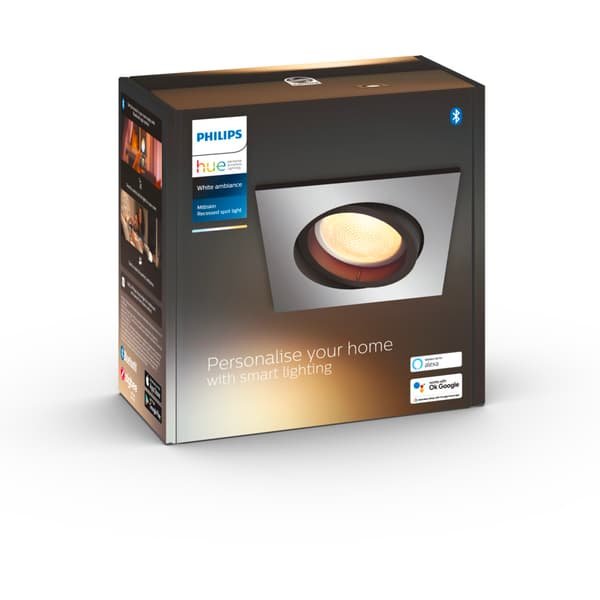 Philips Hue WA Milliskin Downlight Firkantet 5w Alu