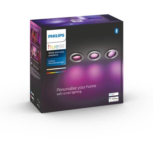 Philips Hue WCA Centura Downlight Rund 3x5,7W Alu