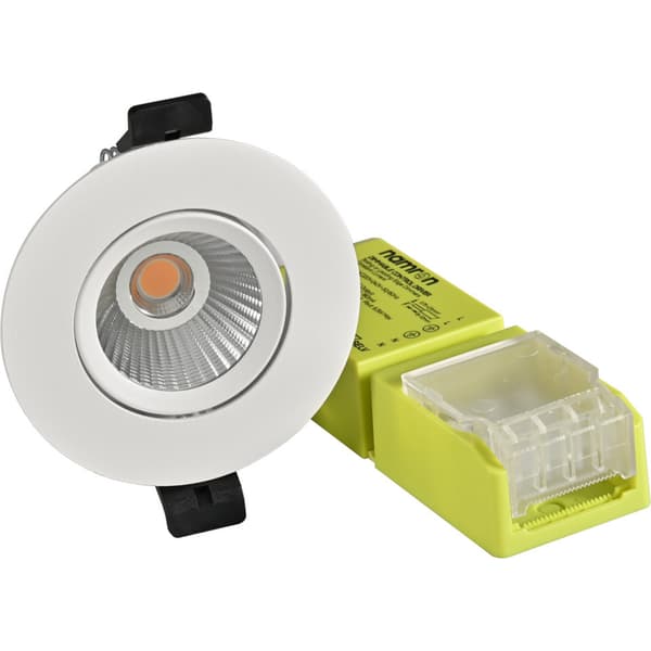 Namron Alfa Eco Downlight 8W matt hvit 8-pack