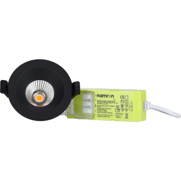 Namron Alfa reflektor Soft Downlight 10W matt sort