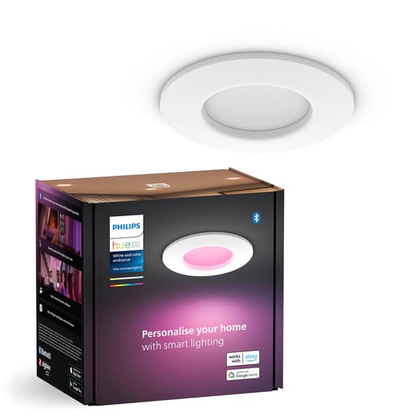 Philips Hue WCA Slim Downlight S 90mm Hvit Hvit