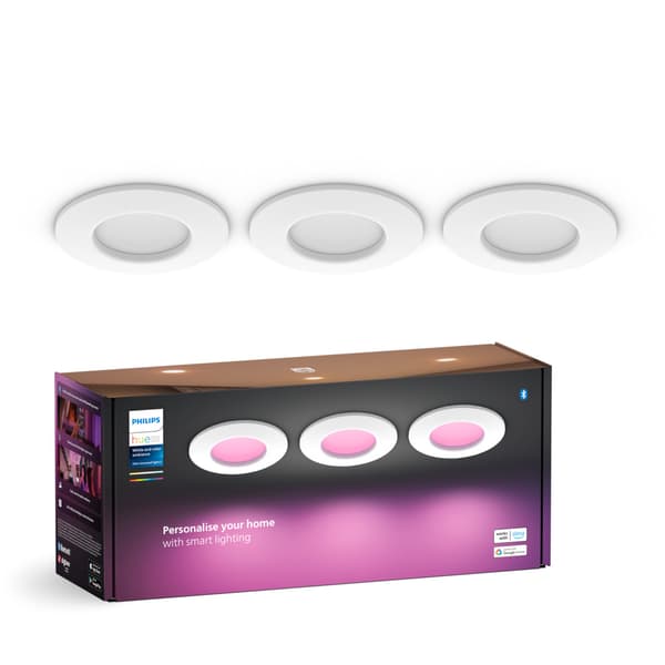 Philips Hue WCA Slim Downlight S 90mm Hvit Multipack