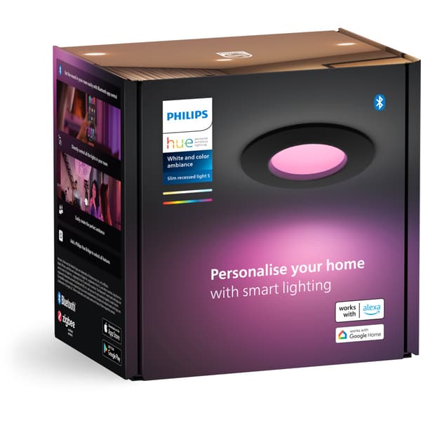 Philips Hue WCA Slim Downlight S 90mm Sort