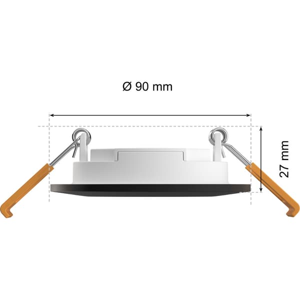 Philips Hue WCA Slim Downlight S 90mm Sort Multipack