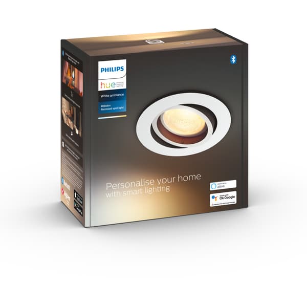 Philips Hue WA Milliskin Downlight Rund 4,2w Hvit