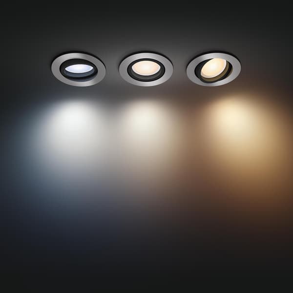 Philips Hue WA Milliskin Downlight Rund 3x4,2w Alu
