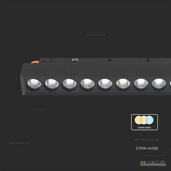 SMART 48V V-TAC 14W LED CCT 30° SMART WiFi-SKENLAMPA Svart VT-3614 2700K-6400K 1300lm 3 års garanti