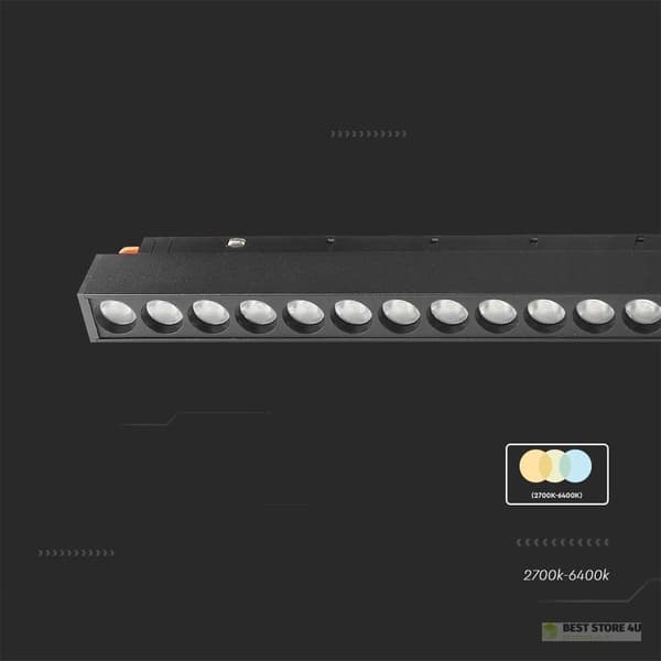 SMART 48V V-TAC 20W LED CCT 30st SMART WiFi-SKENLAMPA Svart VT-3621 2700K-6400K 2000lm 3 års garanti