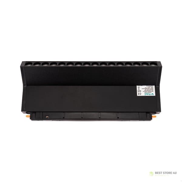 Skinnesystemarmatur SMART 48V V-TAC 18W LED CCT 30 stk. SMART WiFi TRACKLIGHT Sort VT-3618 2700K-6400K 1500lm 3 års garanti