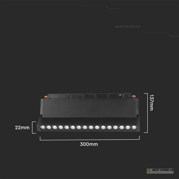 Skinnesystemarmatur SMART 48V V-TAC 18W LED CCT 30 stk. SMART WiFi TRACKLIGHT Sort VT-3618 2700K-6400K 1500lm 3 års garanti