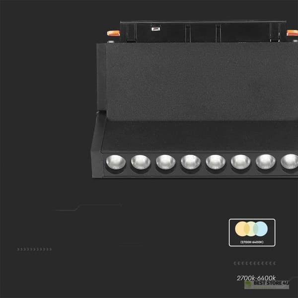 Skinnesystemarmatur SMART 48V V-TAC 18W LED CCT 30 stk. SMART WiFi TRACKLIGHT Sort VT-3618 2700K-6400K 1500lm 3 års garanti