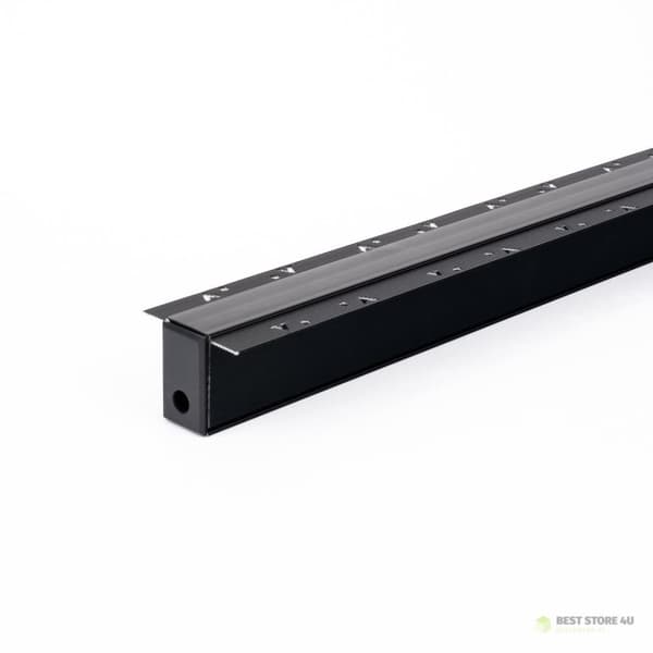 Infälld skena Railsystem SMART 48V V-TAC 100cm Aluminium Svart (kåpa och gavlar ingår)