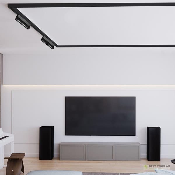 Ytmonterad skena Railsystem SMART 48V V-TAC 100cm Aluminium Svart (kåpa och gavlar ingår)