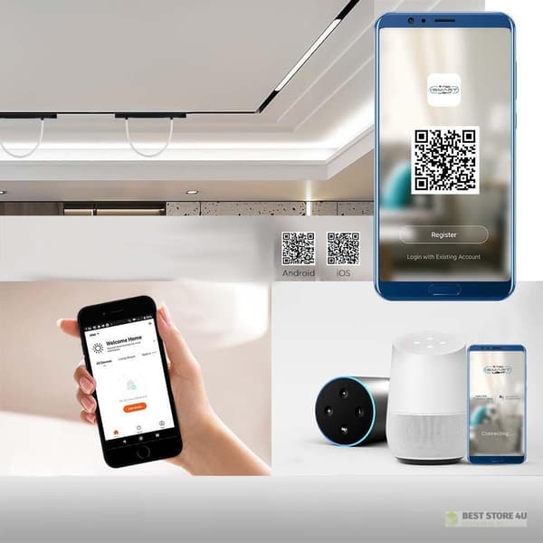 Magneettinen kiskovalaisin 48V V-TAC 11W LED CCT 30st SMART 100cm WiFi-kiskovalaisin musta VT-42112 2700K-6400K 1270lm 3 vuotta