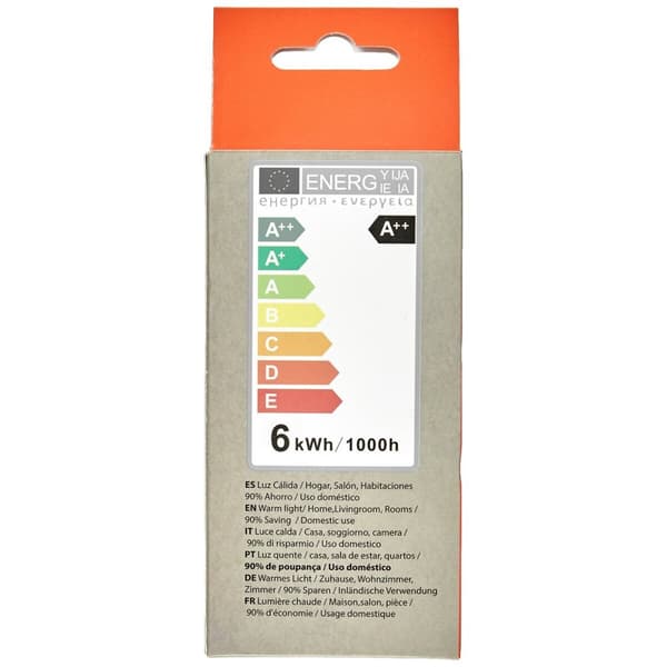Sfärisk LED-lampa Silver Electronics 1980627 E27 6W 3000K A++ (Varmt Ljus)
