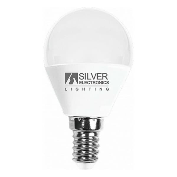 Sfærisk LED pære Silver Electronics E14 7W Varmt lys - 5000K