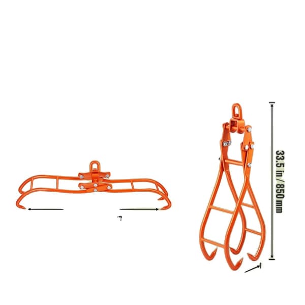 Log Skidding Tongs, Heavy Duty Steel, Læsningsevne, 2Jaws 20 tommer håndtag