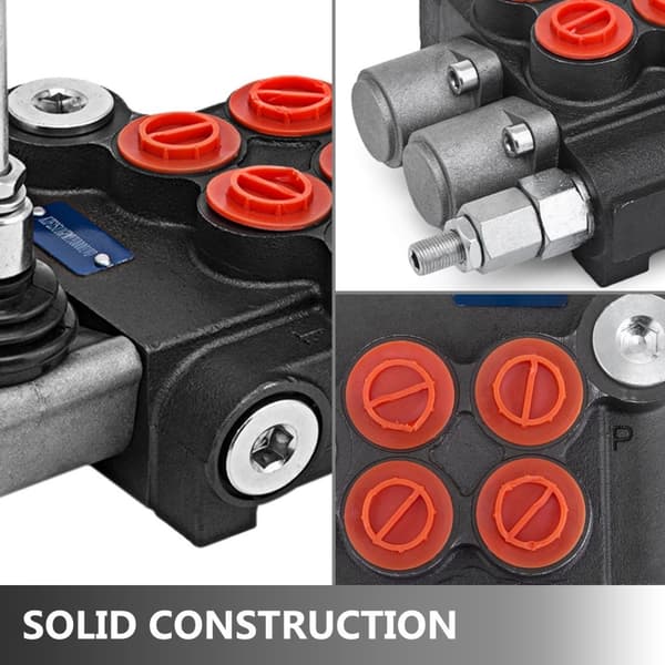 3600psi 11gpm 2 spolar riktad hydraulisk styrventil med fjäderretur, dubbelverkande, flera kontrollmetoder