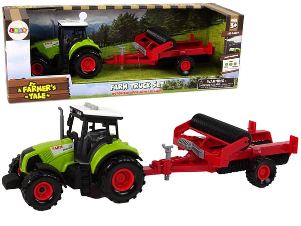 Children's Tractor Cultivator Lights Sounds Green