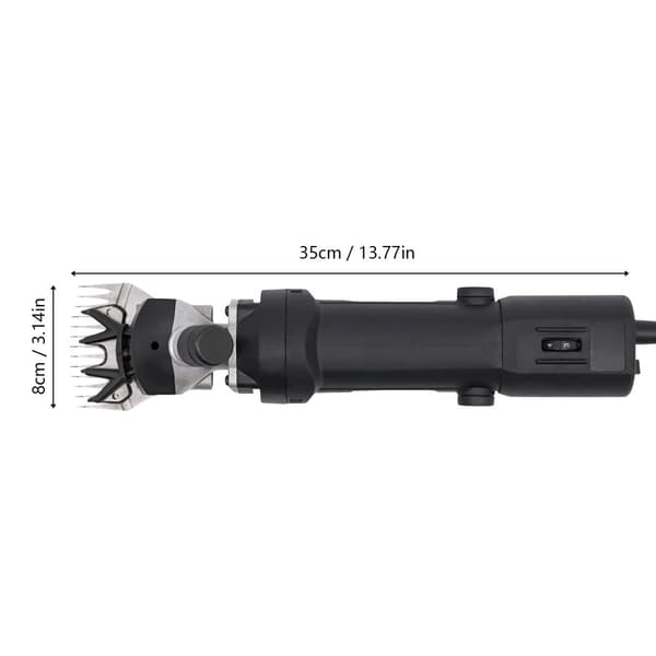 Elektrisk fårklippmaskin, 850W effekt, 0-3500RPM hastighetskontroll, kontakt,EU, svart