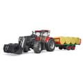 Miniatyrbillede 3 af 5: Case Optum traktor med ballevogn BRUDER 03198 Profi 1:16