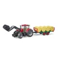 Miniatyrbillede 1 af 5: Case Optum traktor med ballevogn BRUDER 03198 Profi 1:16