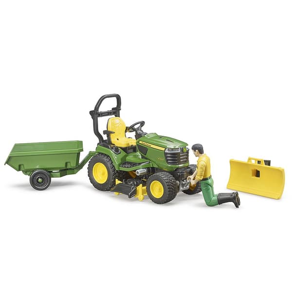 Rider-on plæneklipper med gartnerfigur BRUDER 62104 Profi 1:16