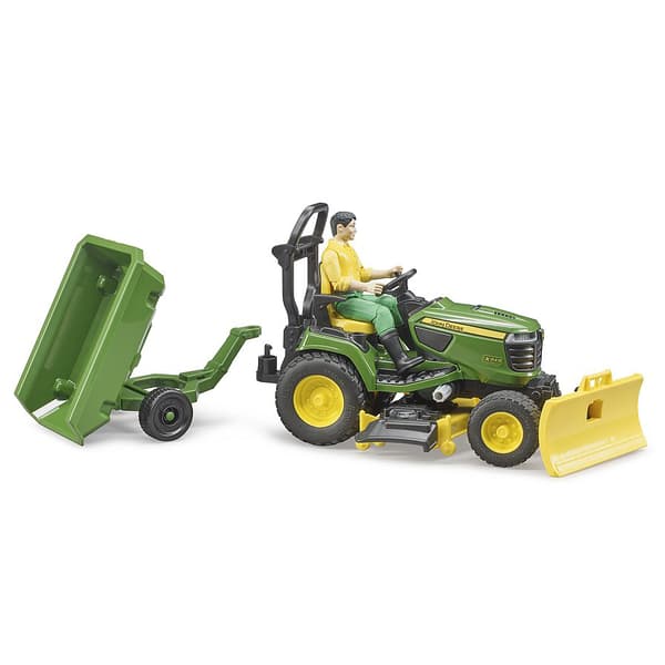 Rider-on plæneklipper med gartnerfigur BRUDER 62104 Profi 1:16
