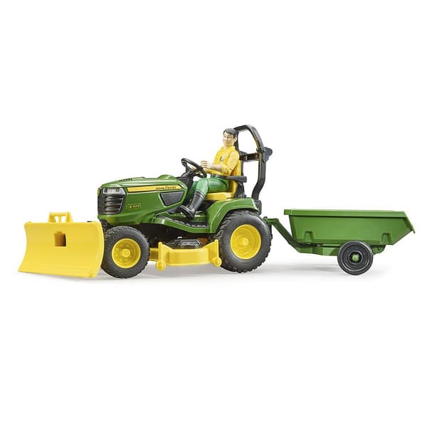 Rider-on plæneklipper med gartnerfigur BRUDER 62104 Profi 1:16