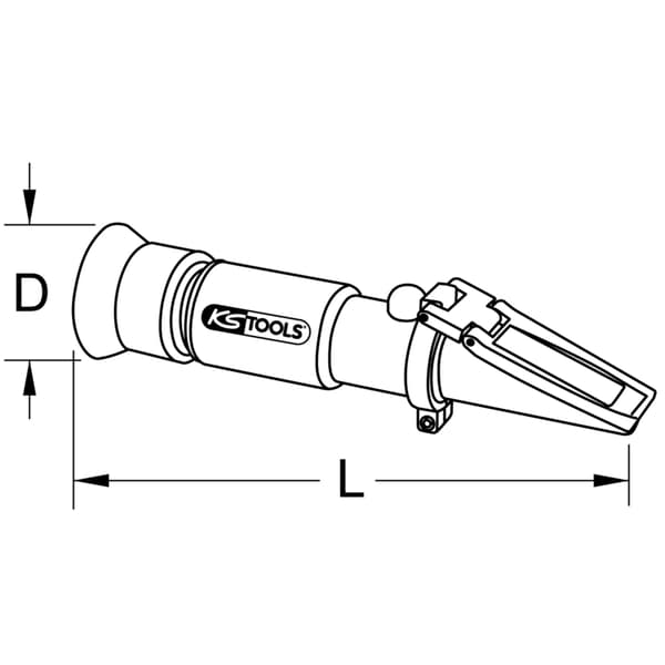 AdBlue refraktometer 40mm 160mm KS Tools