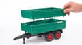 Miniatyrbillede 4 af 5: Toakslet trailer BRUDER 02010 Profi-serie 1:16