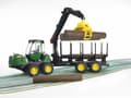 Miniatyrbillede 4 af 4: Skommer med 4 træstammer og grab BRUDER 02133 Profi serie 1:16
