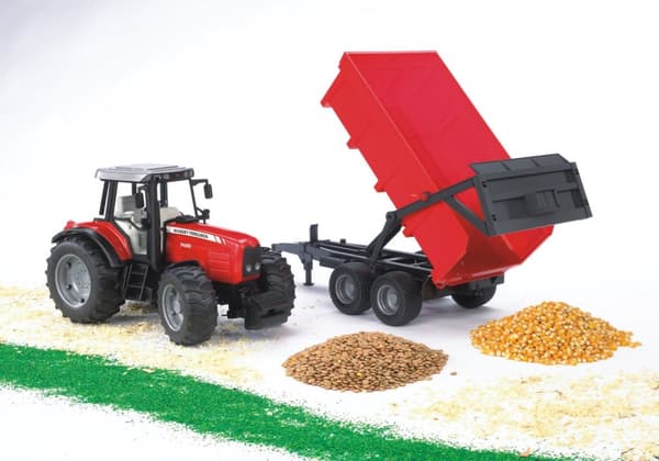 Massey Ferguson 7480 med anhænger BRUDER 02045 Profi-serie 1:16