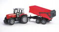 Miniatyrbillede 1 af 2: Massey Ferguson 7480 med anhænger BRUDER 02045 Profi-serie 1:16